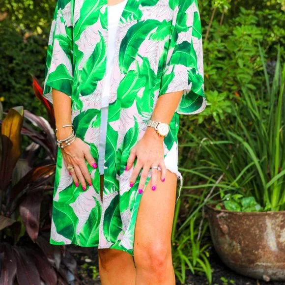 THE CHRISTIANA TAYTUM TROPICAL PRINT KIMONO NWT - Picture 7 of 10